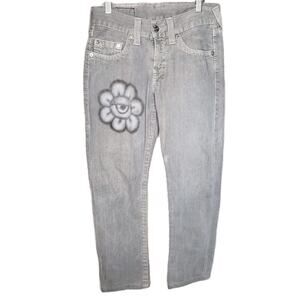 True Religion Jeans Womens Size 29 RN #112790 CA# 57414 Straight S Gray Y2K